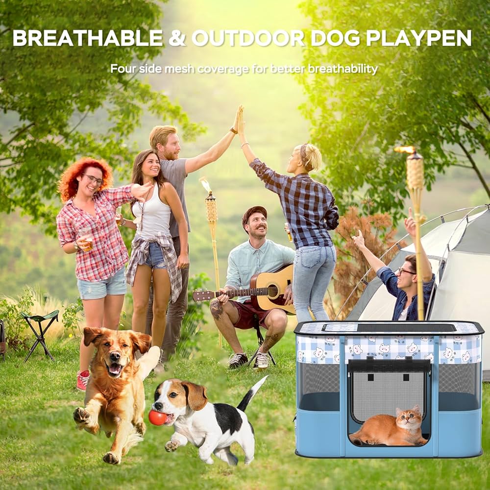 Amazon.com : Portable Pet Playpen Cat Cages Indoor， 27.6